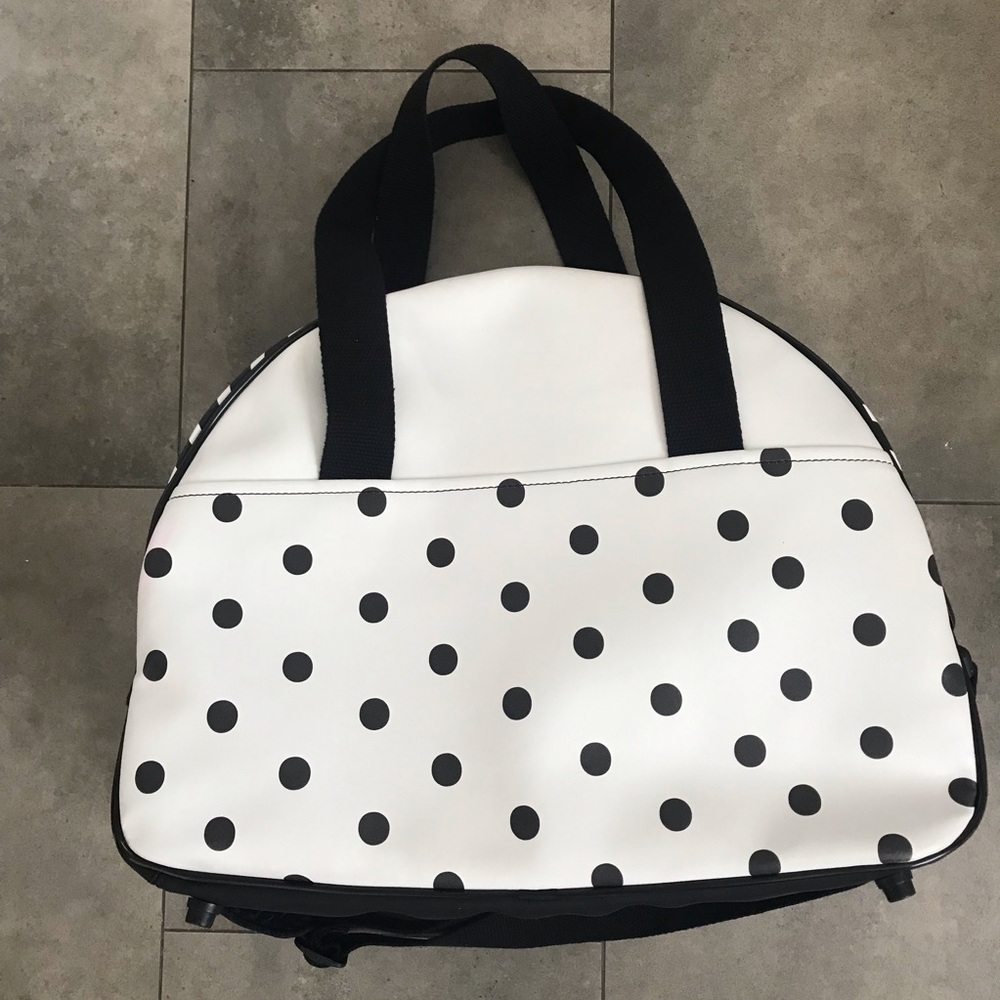 SOLD IDAWEN vegan leather black white tennis bag - Picture 3 of 8